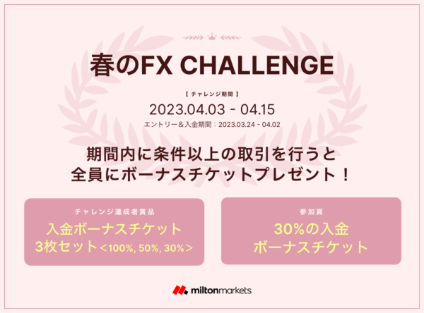 【Milton Markets】春のFX CHALLENGE