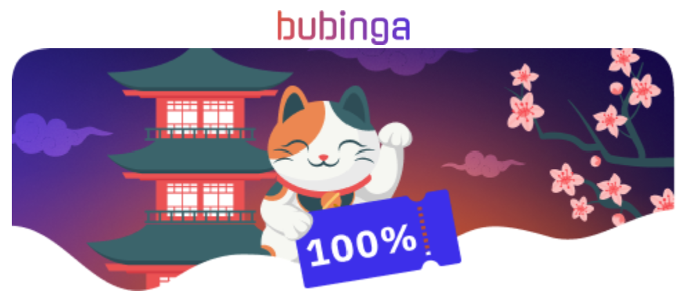 【bubinga】期間限定 - 祇園祭を祝して100％ボーナスキャンペーン