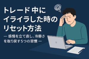 トレード中にイライラした時のリセット方法― 感情を立て直し、冷静さを取り戻す５つの習慣 ―