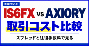 IS6FXとAXIORYの取引コスト比較｜スプレッドと往復手数料の見方