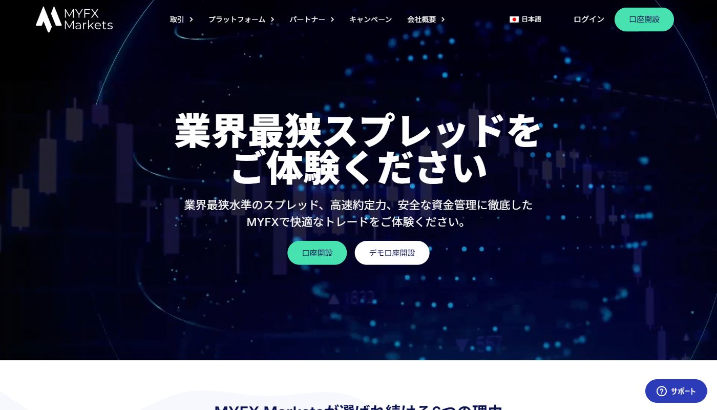 MYFX Markets公式サイト キャプチャ 2026年10月11日