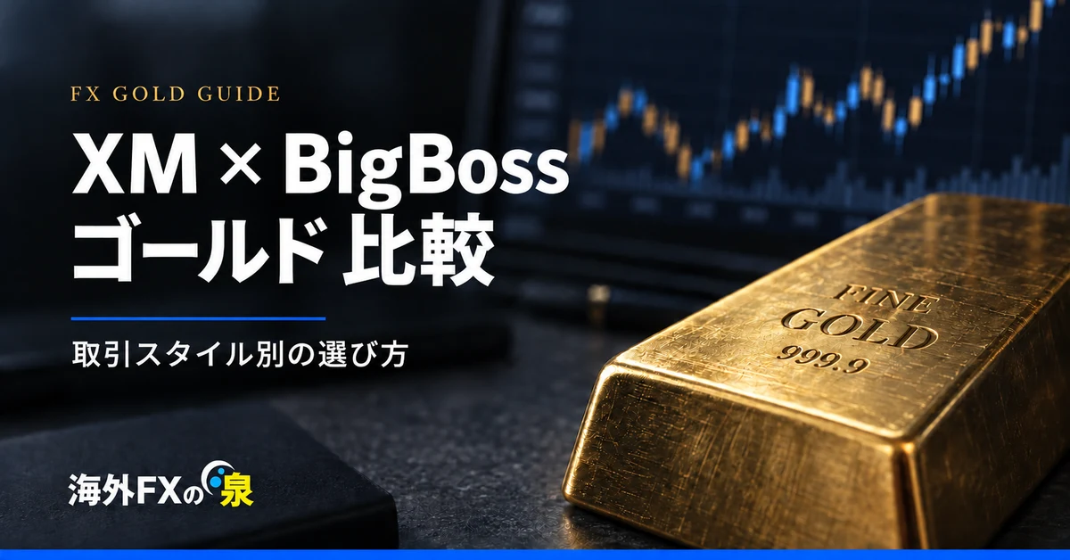 XMとBigBossのゴールド取引を比較！取引スタイル別に口座を選ぶポイント